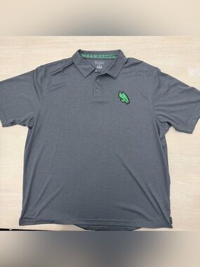 Champion Charcoal Polo with North Texas Mean Green Eagle Logo XXL